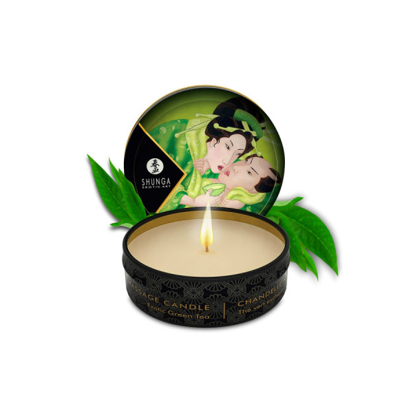 Mini bougie de massage thé vert 30ml 